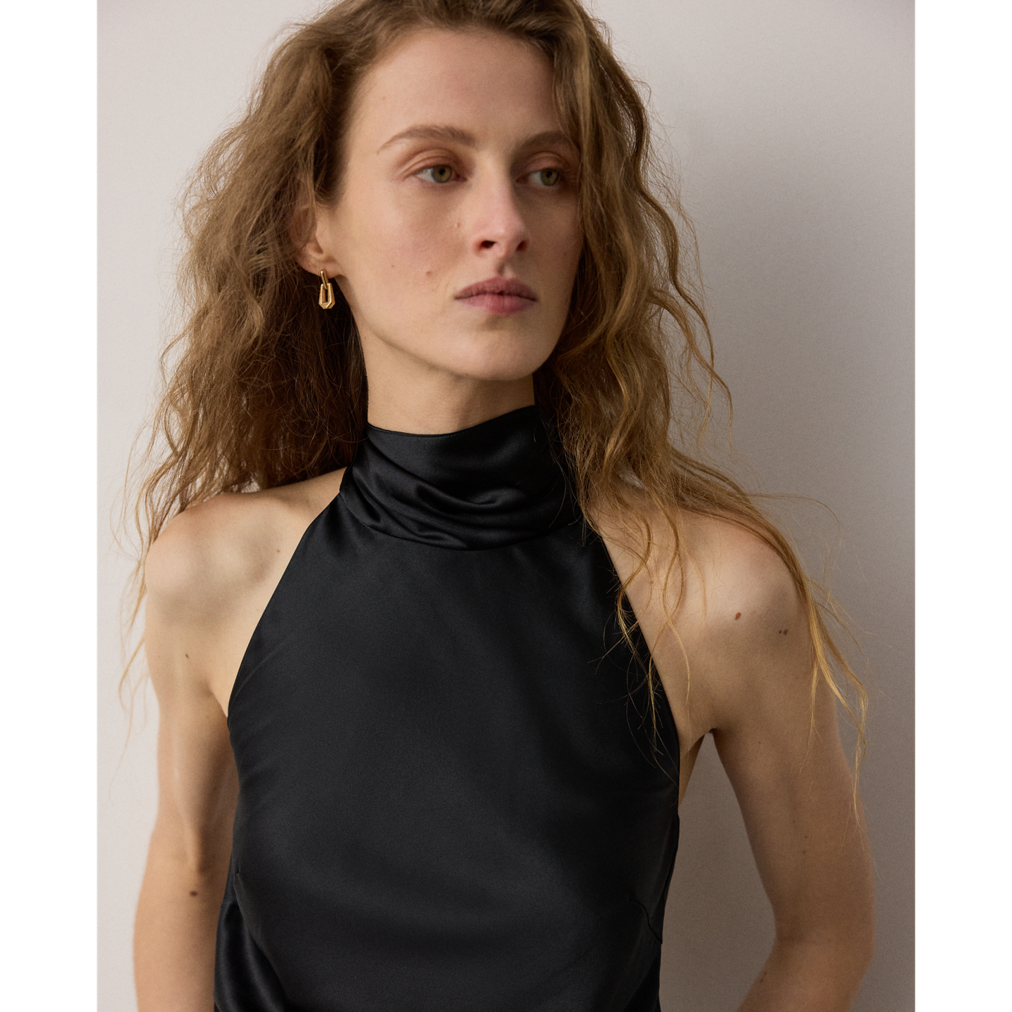 Женский топ Ralph Lauren Chilton Stretch Silk Charmeuse, цвет: Чёрный — фото 3