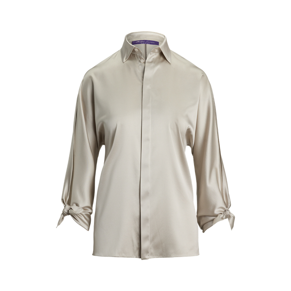 Karen Stretch Silk Charmeuse Blouse Ralph Lauren Collection 1