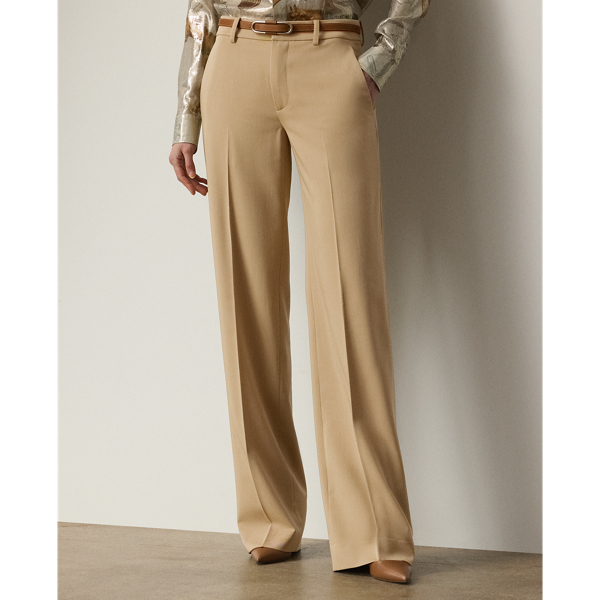 Tan Corrine Wool Trench Trouser Ralph Lauren Collection 4