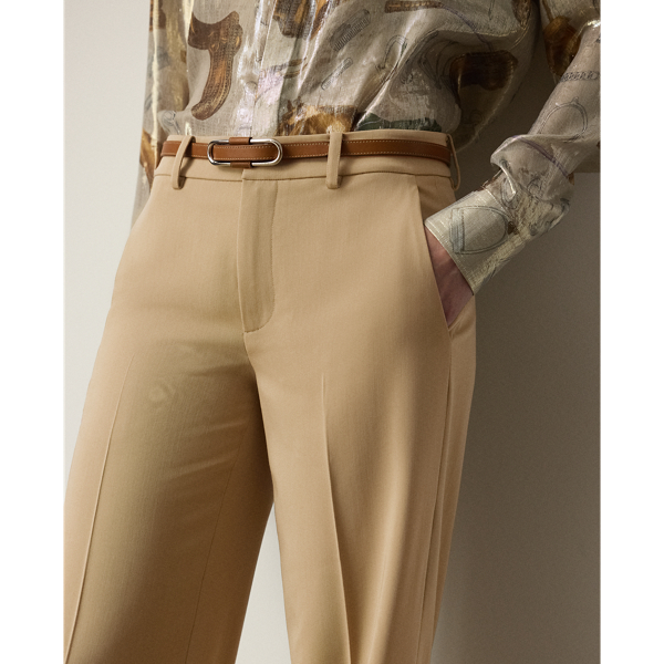 Tan Corrine Wool Trench Trouser Ralph Lauren Collection 6