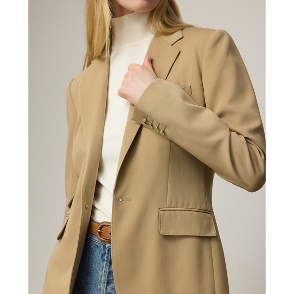 Tan Parker Wool Gabardine Jacket Ralph Lauren Collection 7