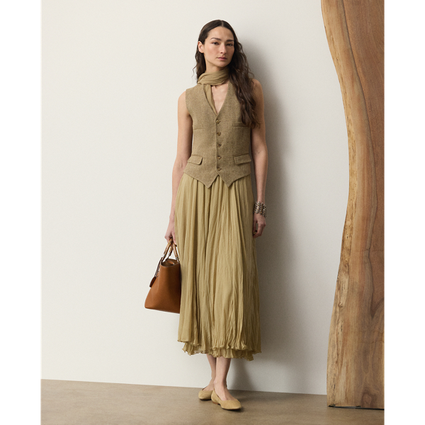 Weste Holland aus Gerstenkorn-Tweed