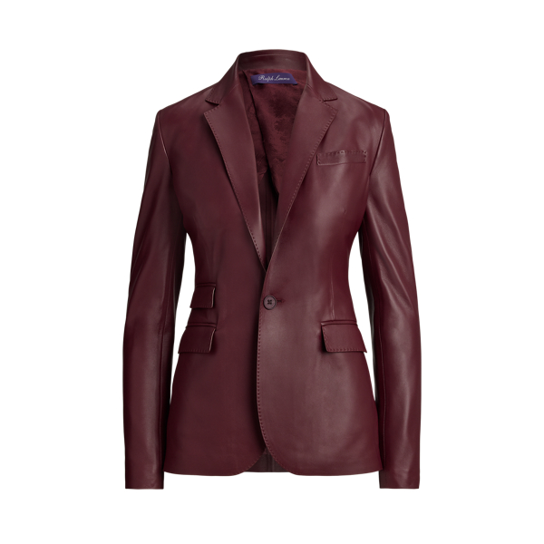 Bordeaux Parker Lambskin Jacket Ralph Lauren Collection 2