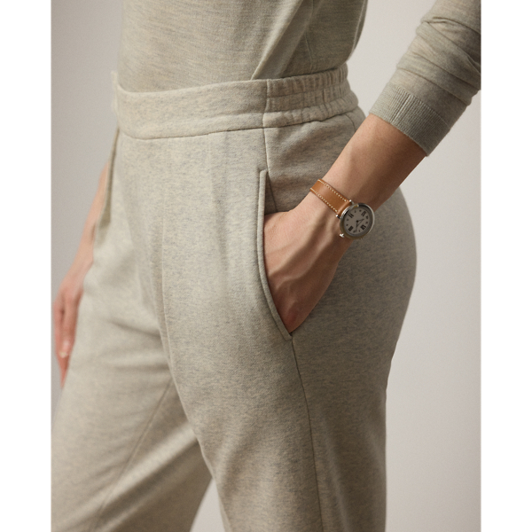 Tailored Cotton-Cashmere Fleece Pant