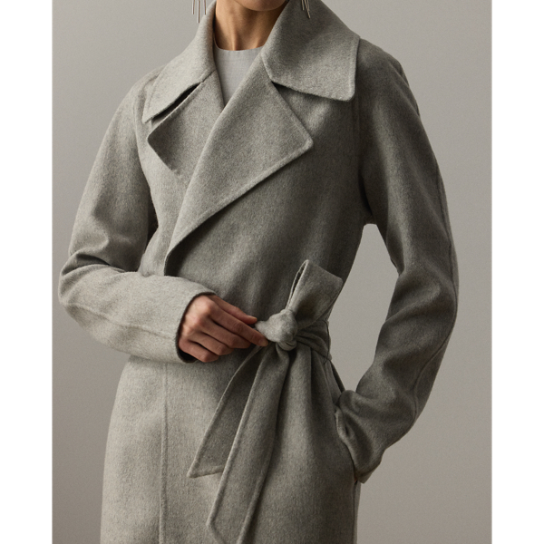 Kacey Mélange Cashmere Wrap Coat
