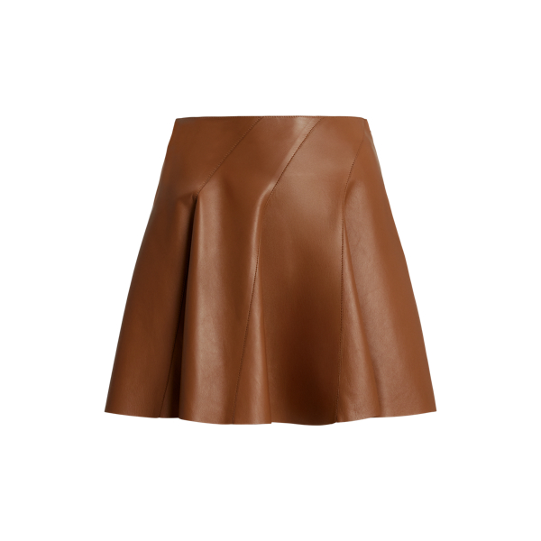 Short Curran Nappa Leather Pencil Skirt