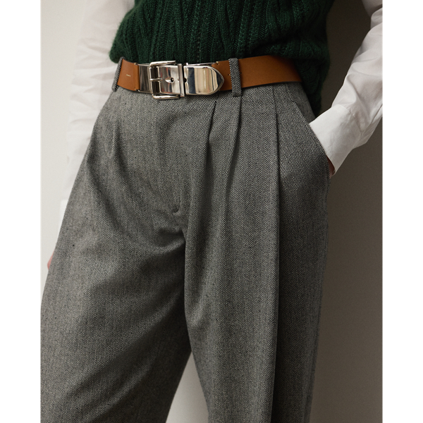 【美品】Ralph Lauren ラルフローレン ヘリンボーンウールパンツ 美品】Ralph Lauren ラルフローレン ヘリンボーンウールパンツ