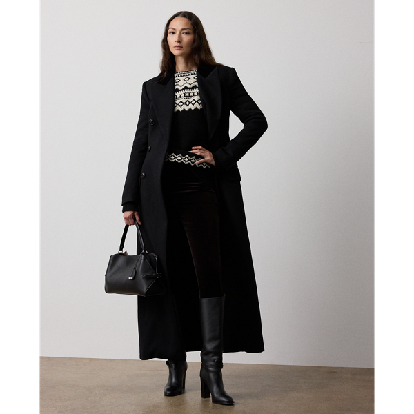 極美品✨ラルフローレンパープルレーベル 現行 シルクニットボーダータイトスカート カシミヤ ジャカード ボートネック セーター | ラルフ ローレン