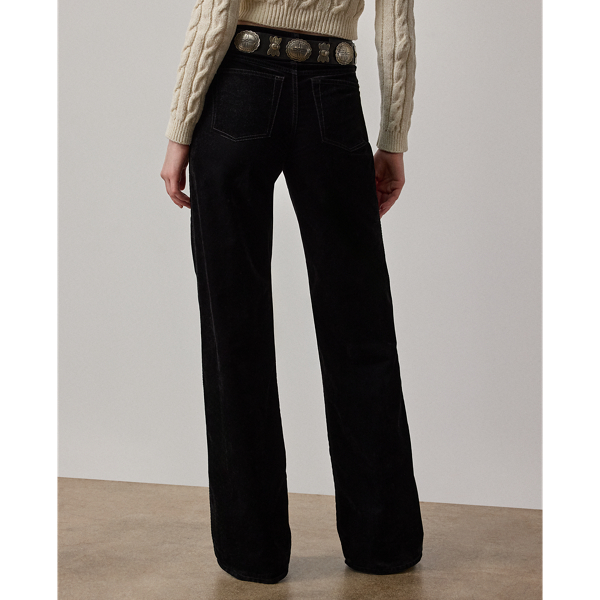 Mae Flocked Wide-Leg Jean