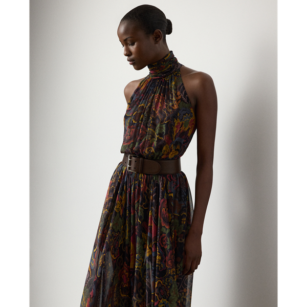 Kylee Paisley Crinkle Chiffon Day Dress - thumbnail 3