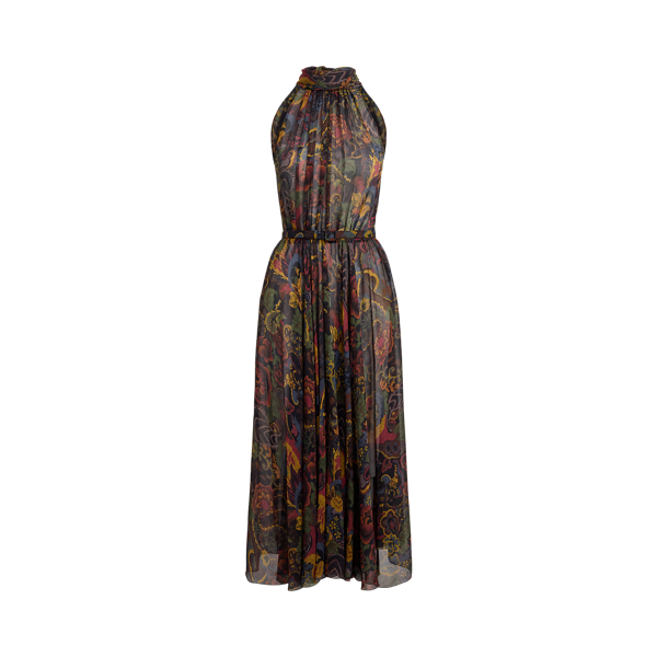 Kylee Paisley Crinkle Chiffon Day Dress - thumbnail 2