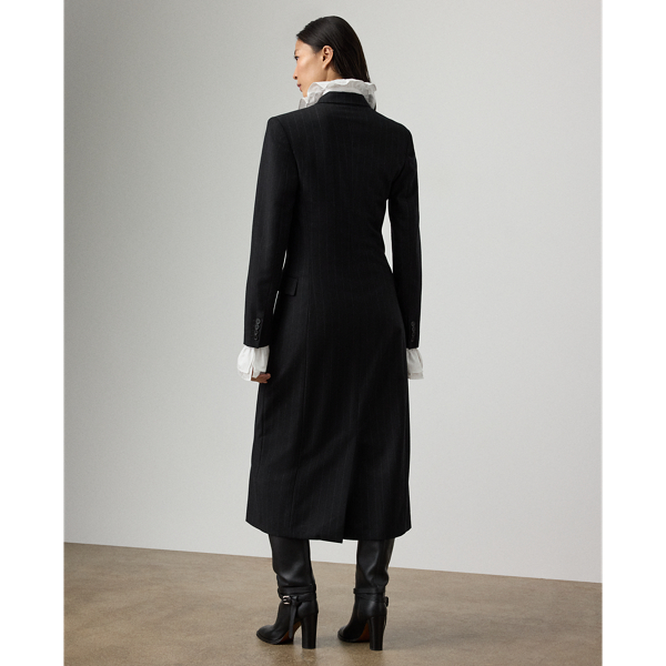 Camryn Chalk-Stripe Flannel Day Dress - thumbnail 4