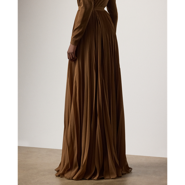 【ラルフローレンコレクション】シルクシフォンスカート 0 タグ付き ラルフローレンコレクション】シルクシフォンスカート 0 タグ