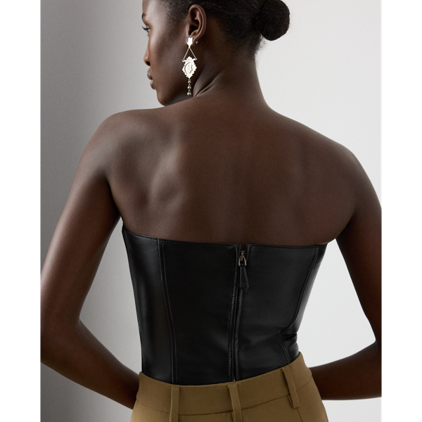 Bustier Gwyneth aus Lammleder Ralph Lauren Collection in Schwarz 7