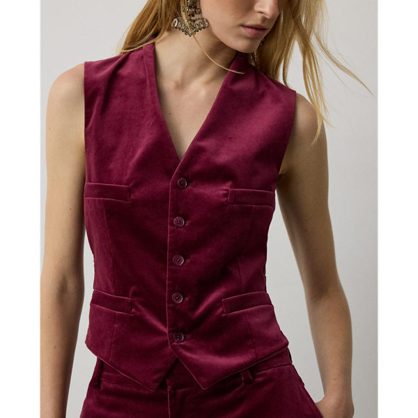 Jaiden Stretch Velvet Vest