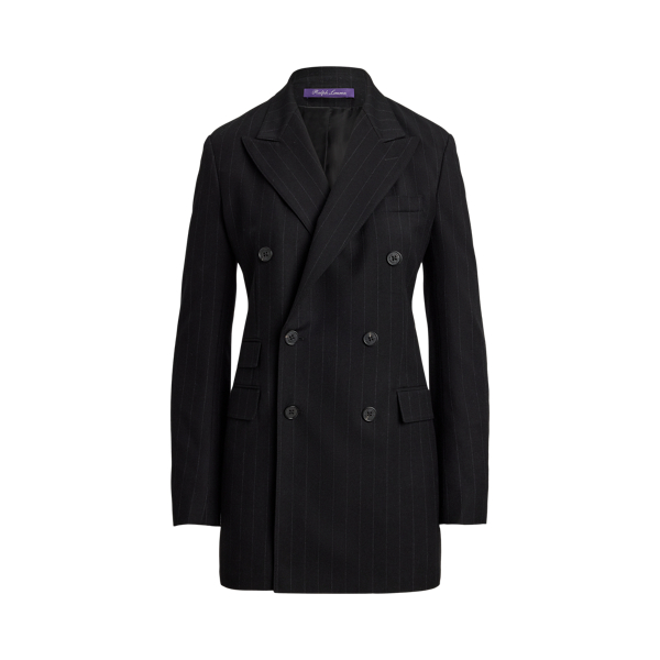 Varick Chalk-Stripe Flannel Jacket