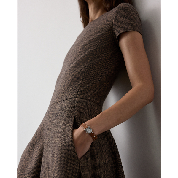 Margaret Tick-Weave Jersey Day Dress