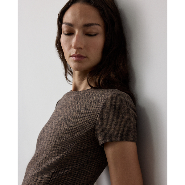 Margaret Tick-Weave Jersey Day Dress
