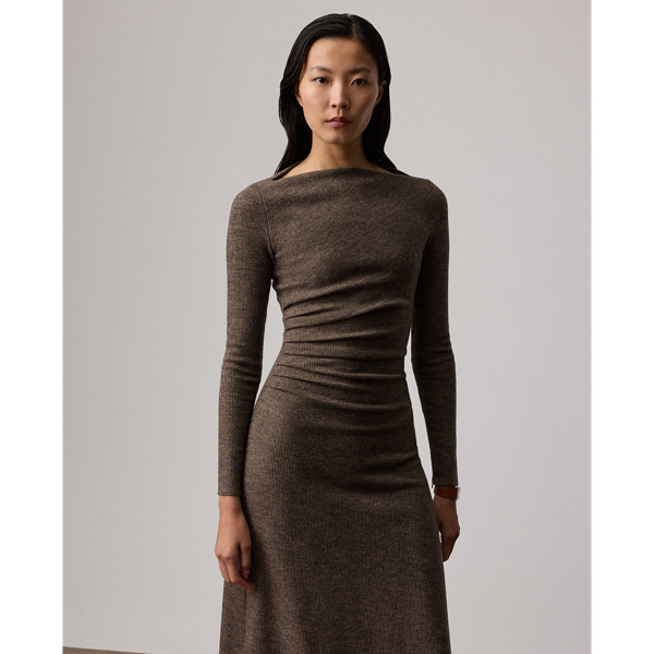 Nora ティックウィーブ ウール ジャージー デイ ドレス | ラルフ