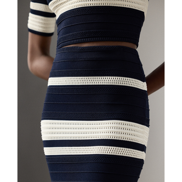 Ferris Striped Textured Pencil Skirt