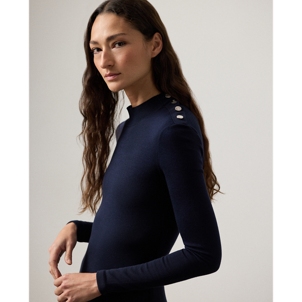 Lorina Stretch Silk Jersey Day Dress