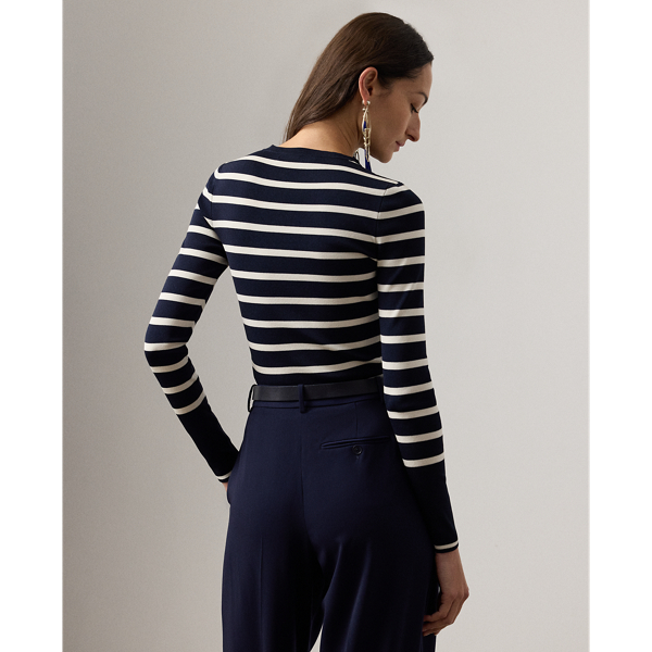 Striped Silk-Blend Crewneck Sweater