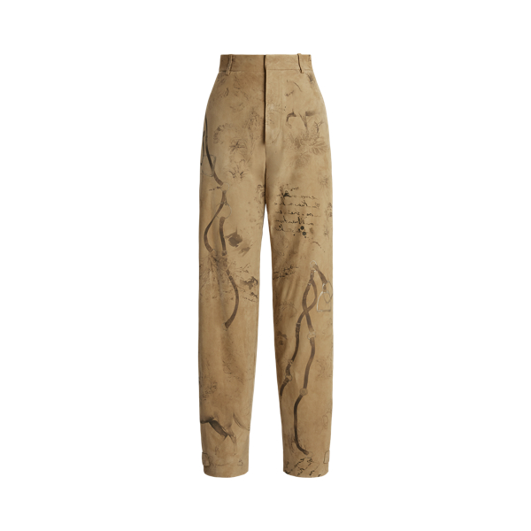Gillian Print Lamb-Suede Trouser