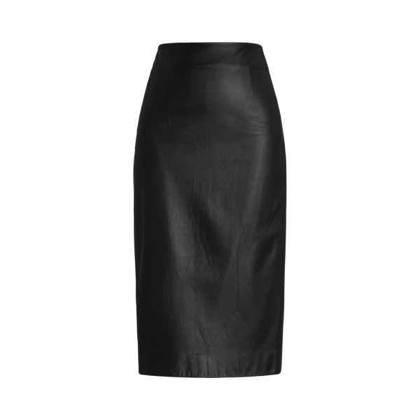 Short Curran Nappa Leather Pencil Skirt