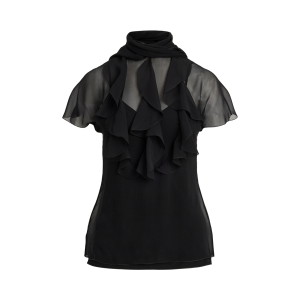 Etta Silk Georgette Blouse Ralph Lauren Collection 1