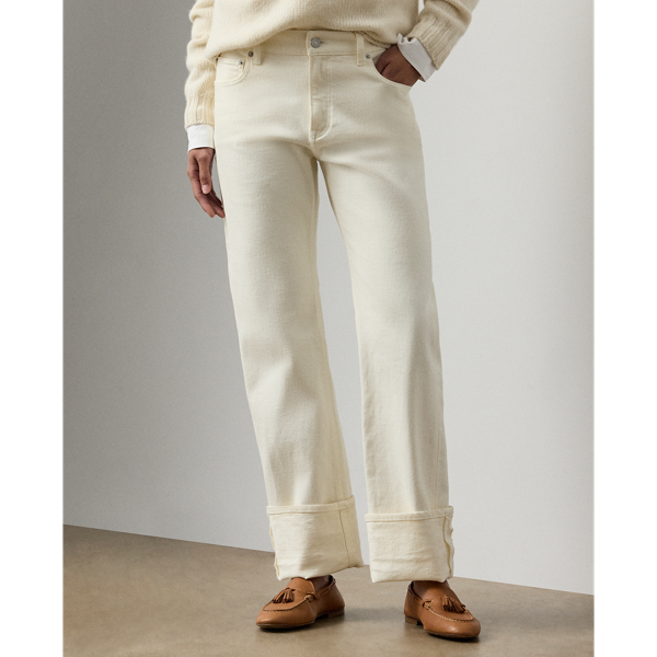 Glacial White Adderley Cuffed Slim Jean Ralph Lauren Collection 4