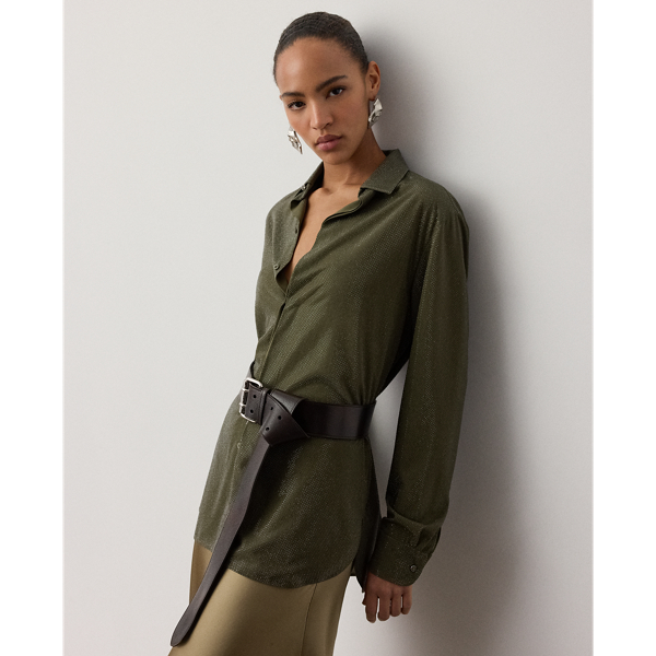 Cypress Adrien Relaxed Fit Embellished Shirt Ralph Lauren Collection 8