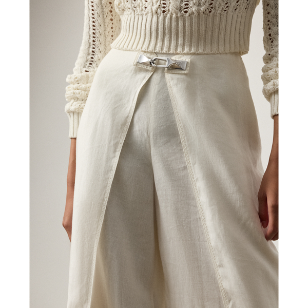 Imann Linen Wide-Leg Pant