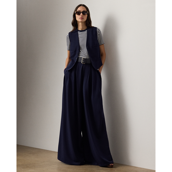 Jaiden Wool Gabardine Vest