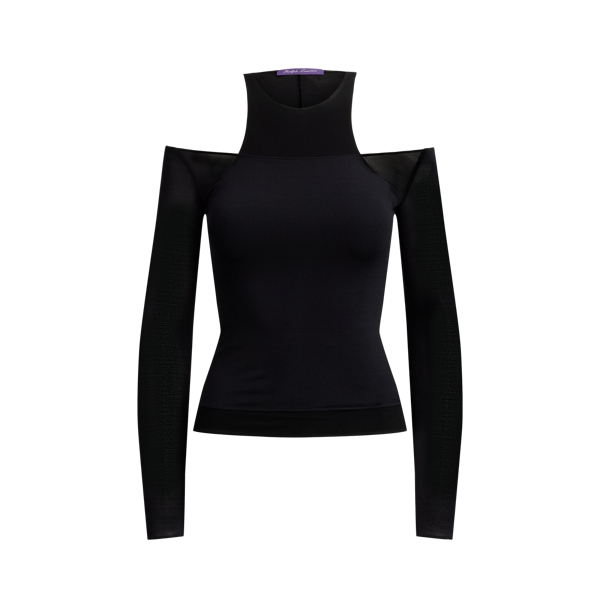 Black Maxine Layered Jersey Top Ralph Lauren Collection 2