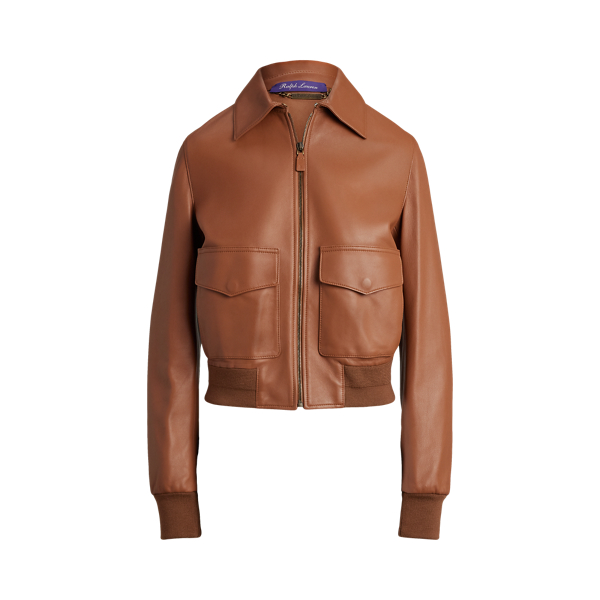 RL Gold Sullivan Lambskin Flight Jacket Ralph Lauren Collection 2