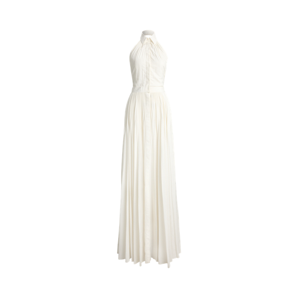 Robe Eldred pliss&eacute;e Ralph Lauren Collection en Cr&egrave;me 2