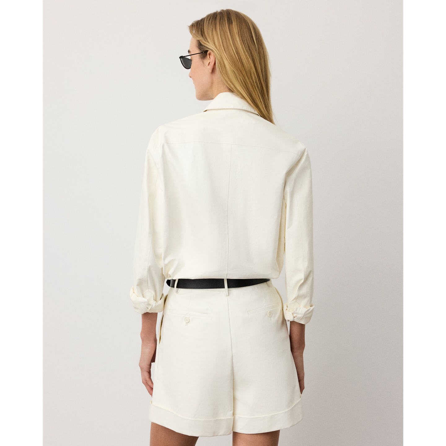 Женская рубашка Ralph Lauren Landry Lambskin, цвет: Кремовый — фото 2