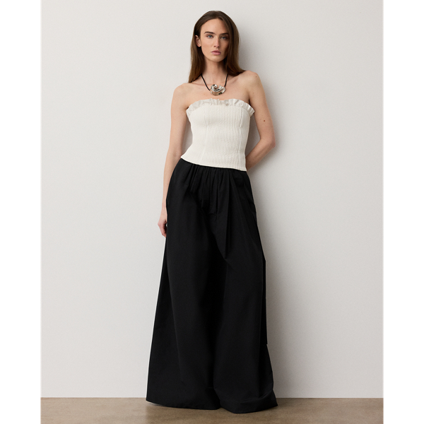 Cream Fisher Lambskin Bustier Ralph Lauren Collection 4