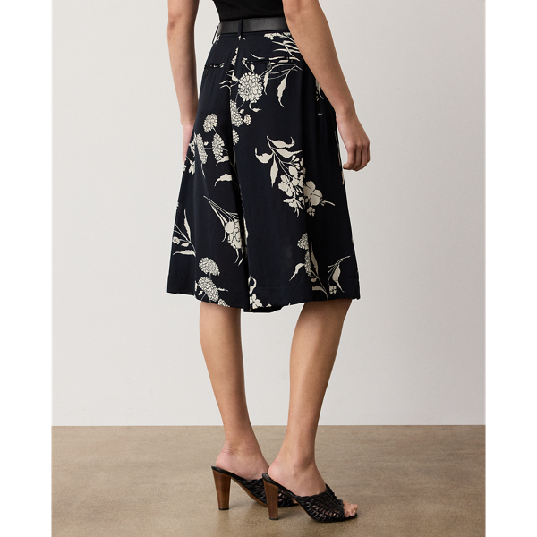 Florale Satin-Shorts Averey Ralph Lauren Collection in Schwarz/Creme 5