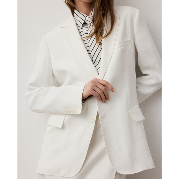Cream Marcy Twill Jacket Ralph Lauren Collection 6