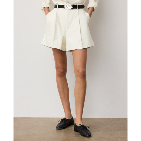 Lammleder-Shorts Hannes Ralph Lauren Collection in Creme 4