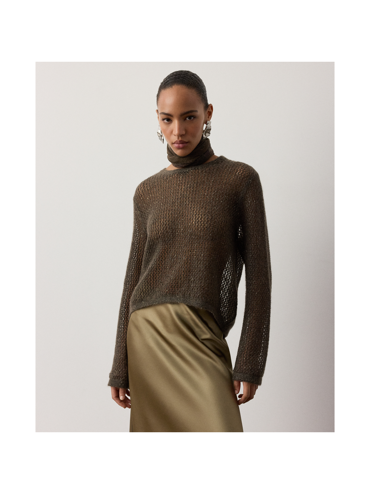 Женские свитеры Ralph Lauren Metallic Mesh Boatneck Sweater — фото 5
