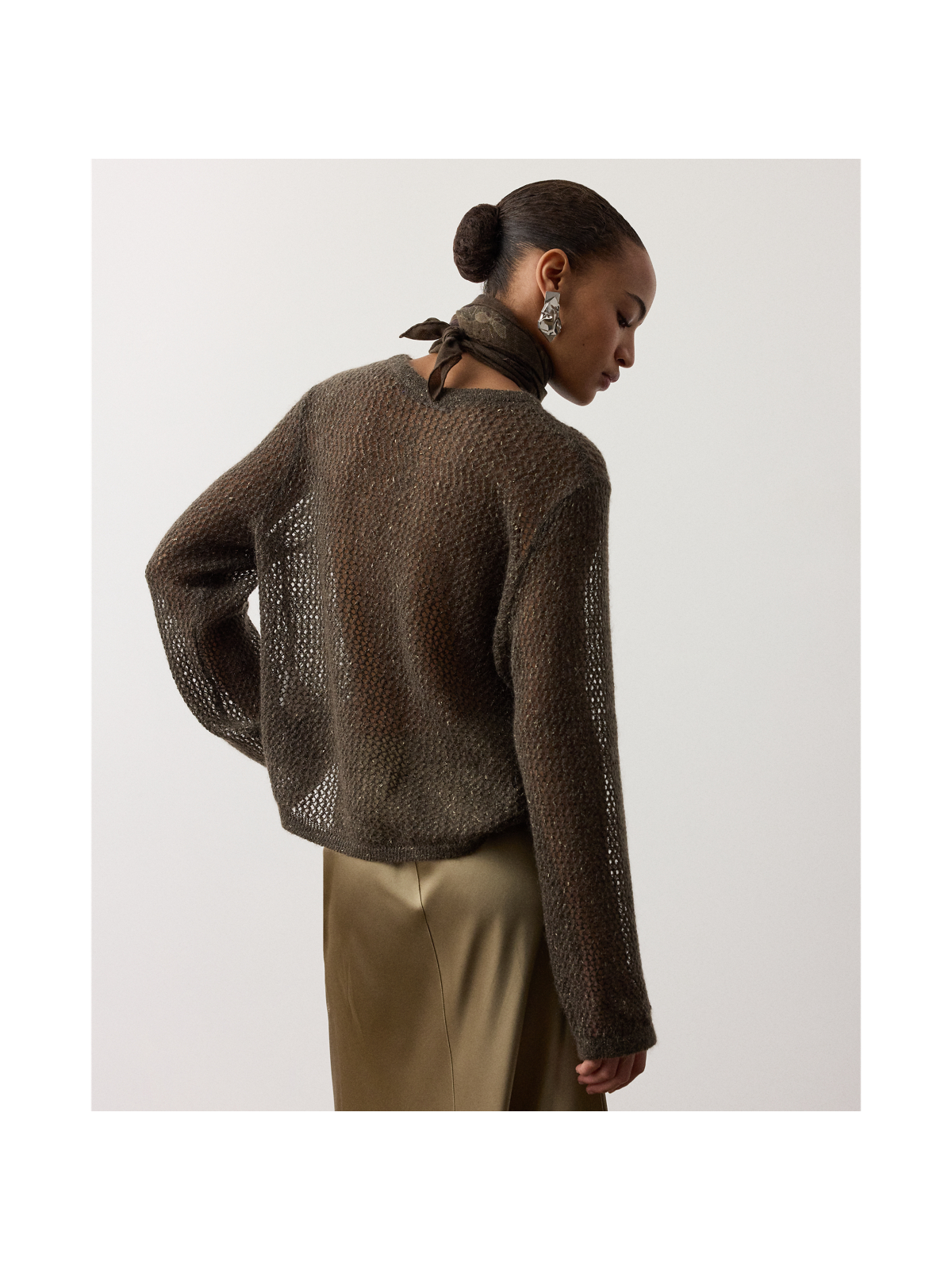 Женские свитеры Ralph Lauren Metallic Mesh Boatneck Sweater — фото 2