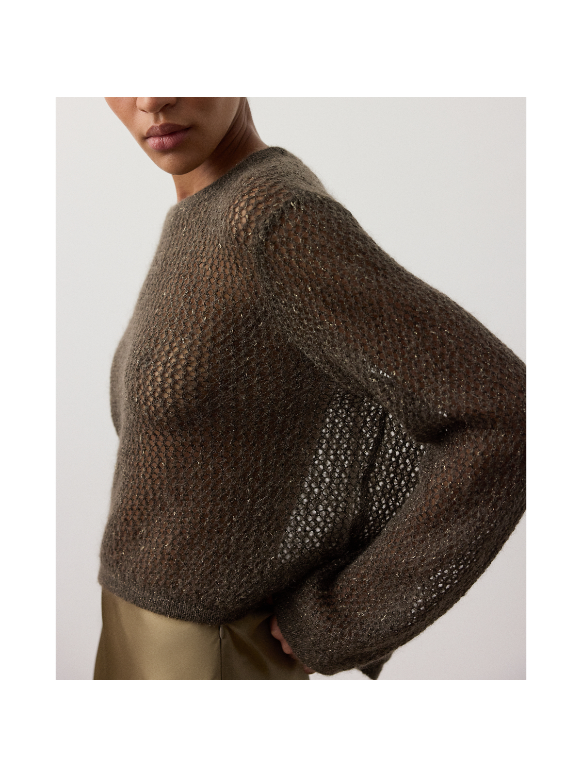 Женские свитеры Ralph Lauren Metallic Mesh Boatneck Sweater — фото 3