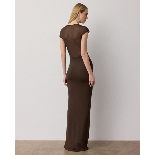 Abendkleid Waverley aus mattem Jersey Ralph Lauren Collection in Bergahorn 5