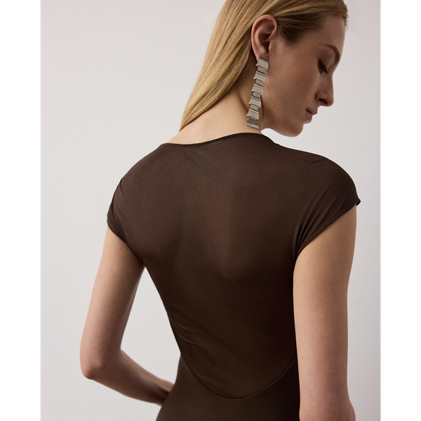 Abendkleid Waverley aus mattem Jersey Ralph Lauren Collection in Bergahorn 7