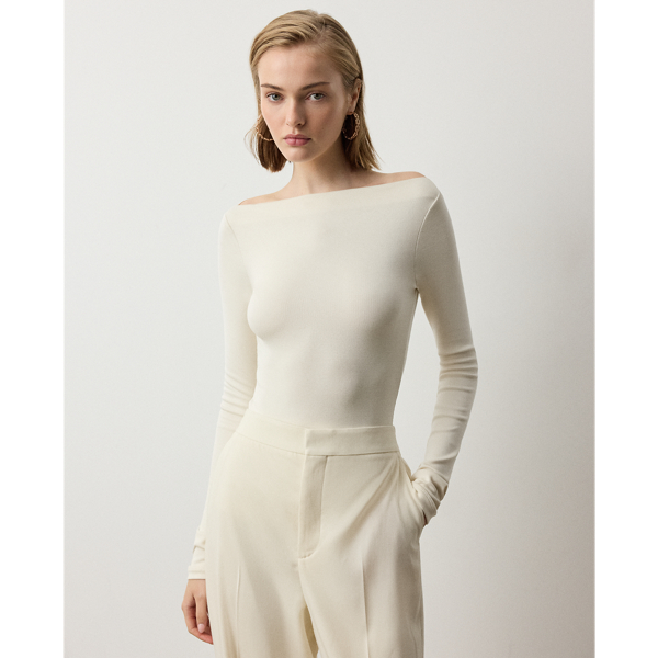 Baju Sutera Regang Rajut Rib Marybeth