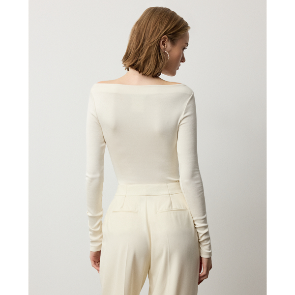 Baju Sutera Regang Rajut Rib Marybeth