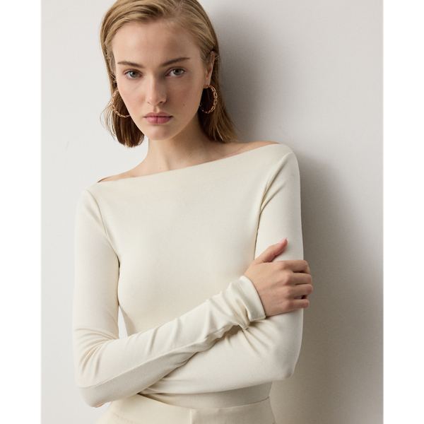 Baju Sutera Regang Rajut Rib Marybeth