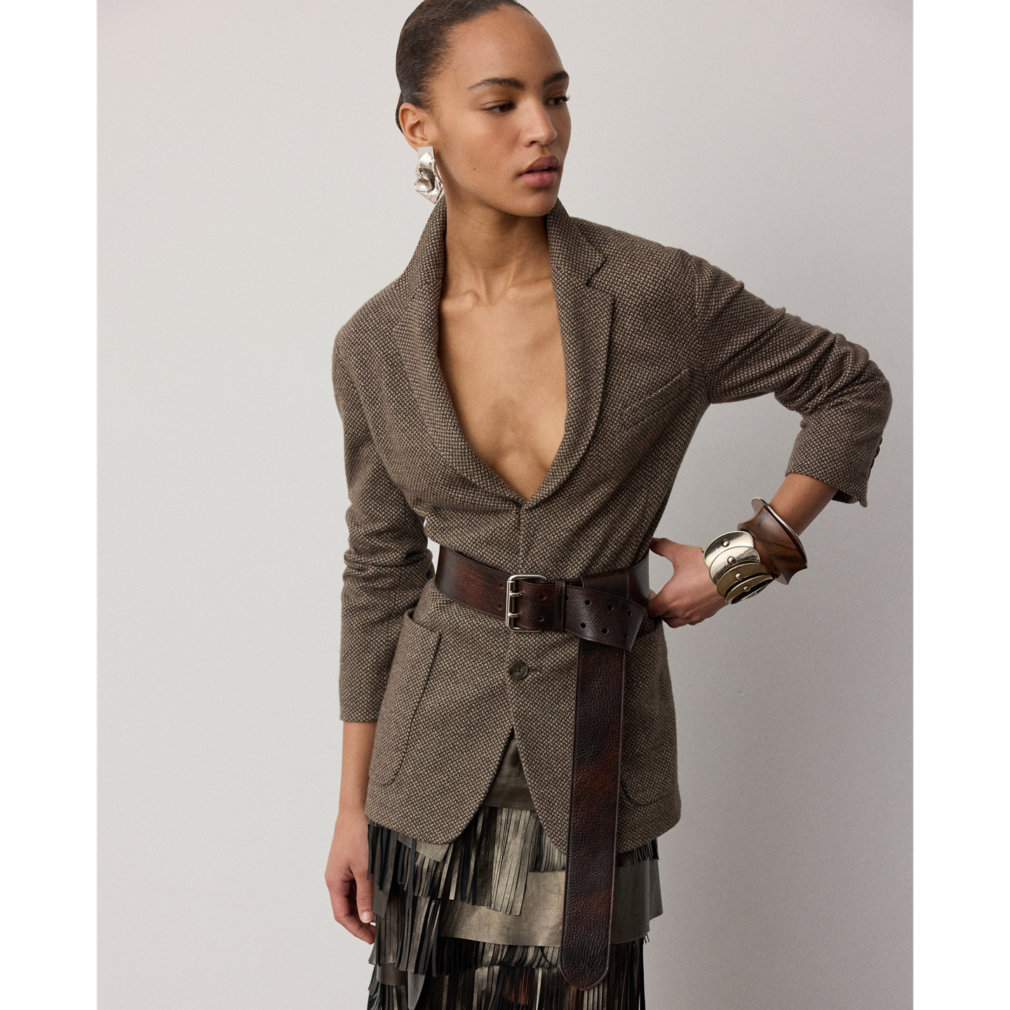 Женская куртка Ralph Lauren Hailey Broken-Twill Jersey, цвет: Медовый разноцветный — фото 6
